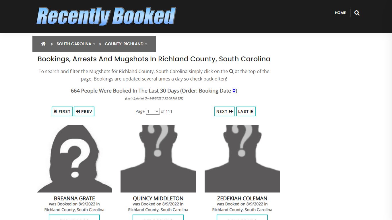 Recent bookings, Arrests, Mugshots in Richland County ...